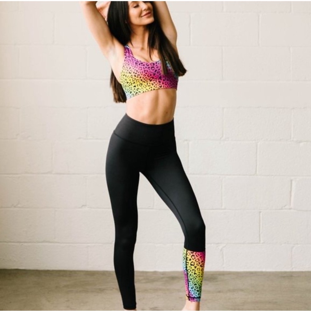Zyia Rainbow Leopard Leggings